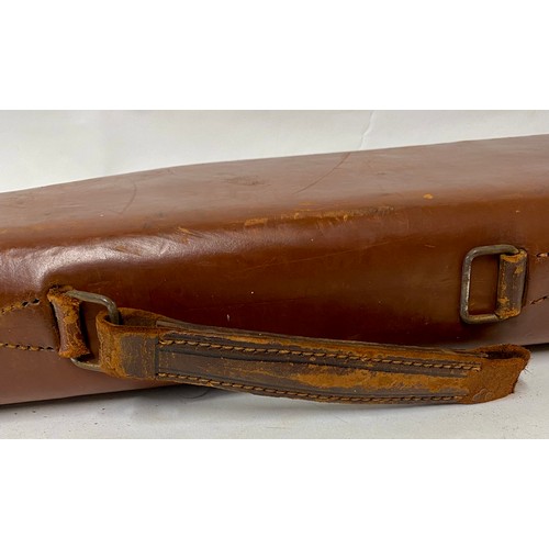 358 - Vintage CHC 'Leg of Mutton' Leather Gun Case 79cm x 19cm x 8cm