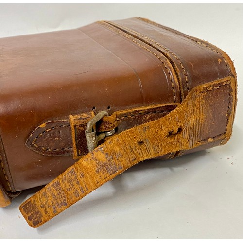 358 - Vintage CHC 'Leg of Mutton' Leather Gun Case 79cm x 19cm x 8cm