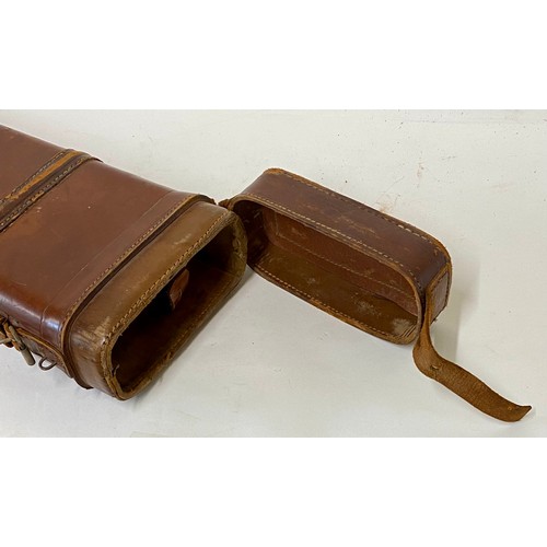 358 - Vintage CHC 'Leg of Mutton' Leather Gun Case 79cm x 19cm x 8cm