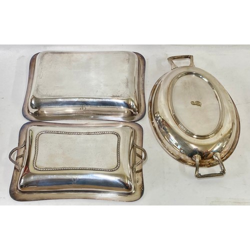 417 - A Quantity of Large Silver Plate Items to Include Serving Trays, Cake Slice, Pierced Table Centre Pi... 