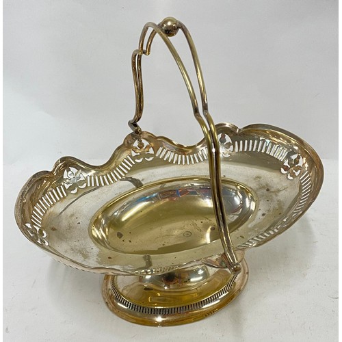 417 - A Quantity of Large Silver Plate Items to Include Serving Trays, Cake Slice, Pierced Table Centre Pi... 