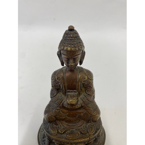 390 - Bronze  Buddha Figure 11cm Height