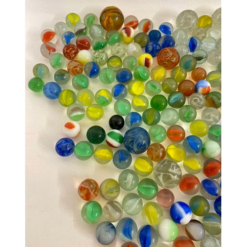 360 - A Quantity of Coloured Glass Marbles to Include Cat’s Eyes Design Examples Etc.