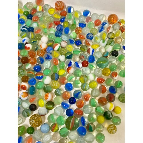 360 - A Quantity of Coloured Glass Marbles to Include Cat’s Eyes Design Examples Etc.