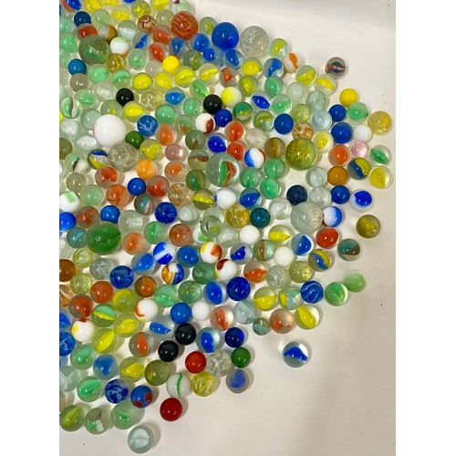 361 - Similar to Previous Lot. A Quantity of Coloured Glass Marbles to Include Cat’s Eyes Design Examples ... 