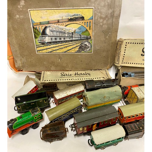 367 - Large Quantity of Assorted Model Tin Train Models and Accesories to Include Boxed French Meccano, Co... 