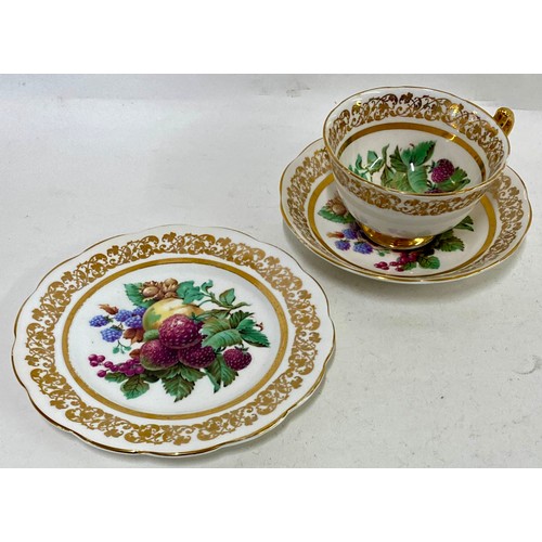 369 - Vintage Ashley 22 Kt Gold Embossed Fine Bone China Ceramic Ware Part Tea Set to Include Teacups and ... 