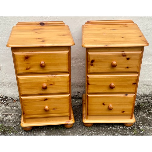 507 - Pair Of Pine Bedside Cabinets. 44 x44 x 74 cms (2)