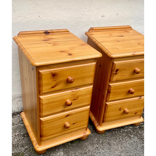 507 - Pair Of Pine Bedside Cabinets. 44 x44 x 74 cms (2)