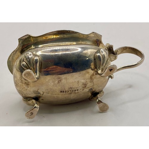 262 - Vintage Hallmarked Silver Lidded Salt / Mustard Pot and Spoon. 1.948 Oz Silver Weight