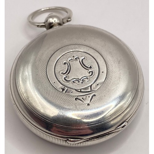 271 - Vintage Hallmarked Silver Pocket Watch. 5.5cm Diameter. Weight 4.662 Oz