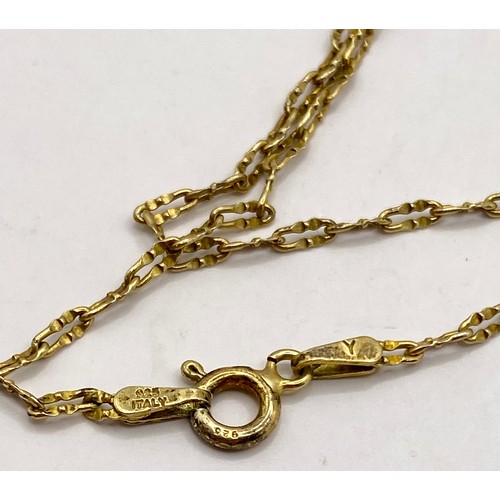 273 - Two Gold Plated Sterling Silver Chain Necklaces. Weight 0.266 Oz