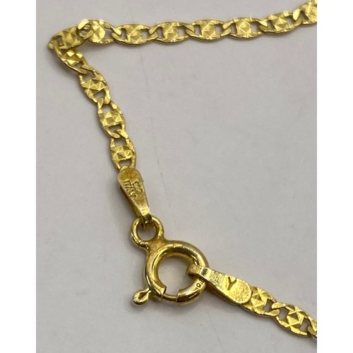 273 - Two Gold Plated Sterling Silver Chain Necklaces. Weight 0.266 Oz