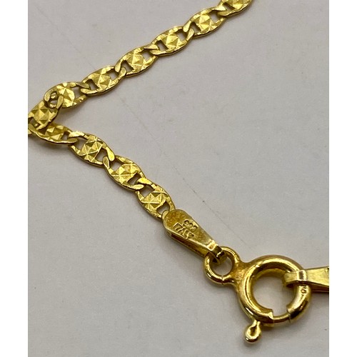 273 - Two Gold Plated Sterling Silver Chain Necklaces. Weight 0.266 Oz