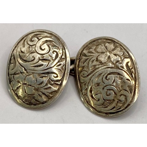 275 - A Quantity of Hallmarked Silver and Sterling Silver Jewellery Items to Include Engraved Cufflinks, R... 