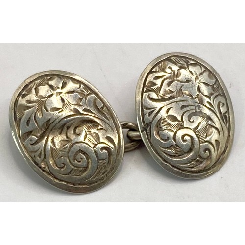 275 - A Quantity of Hallmarked Silver and Sterling Silver Jewellery Items to Include Engraved Cufflinks, R... 