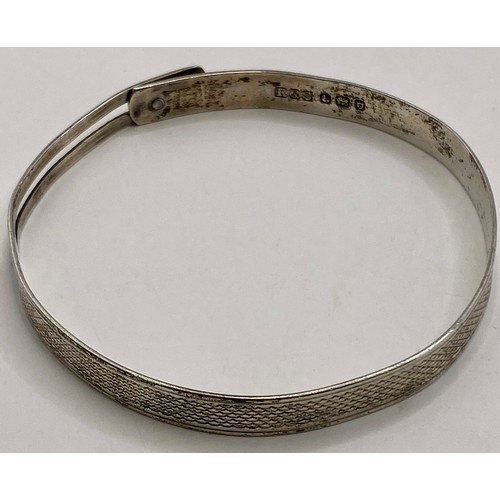 278 - A Vintage Hallmarked Silver Adjustable Bracelet along with a Sterling Silver Adjustable Bracelet. We... 