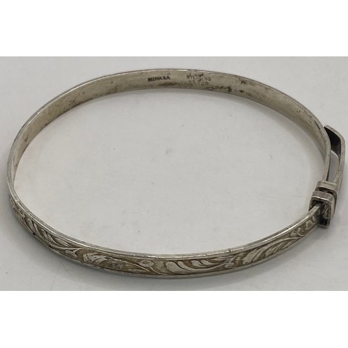 278 - A Vintage Hallmarked Silver Adjustable Bracelet along with a Sterling Silver Adjustable Bracelet. We... 