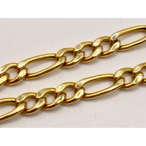 282 - A Hallmarked 375 9 Ct Gold Chain Necklace. Weight 11.28g 61cms Long