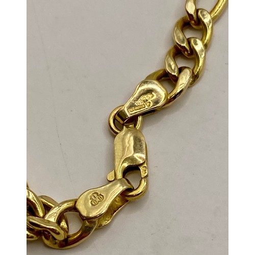 282 - A Hallmarked 375 9 Ct Gold Chain Necklace. Weight 11.28g 61cms Long