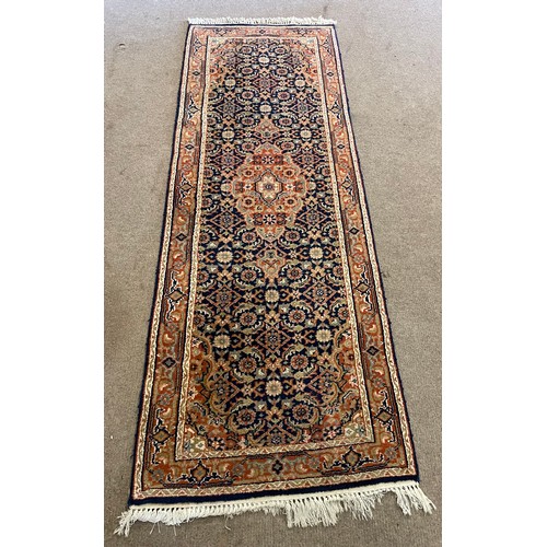 79 - Decorative Hand Made Ground Runner. 217 x 73 cms