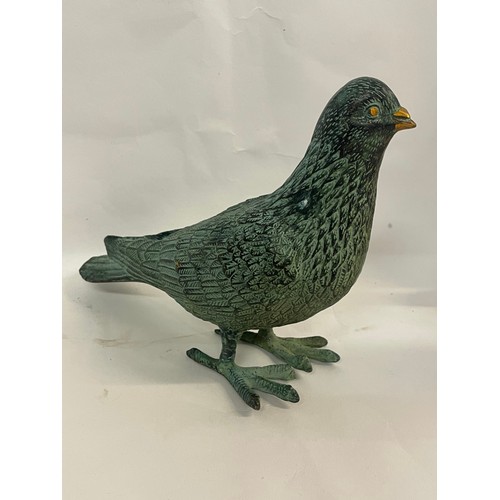 306 - Bronze Figure Of A Pidgeon. 20 X 15 cms