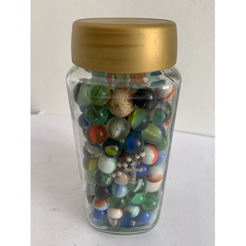 285 - Large Jar Of Vintage Marbles
19 cms h