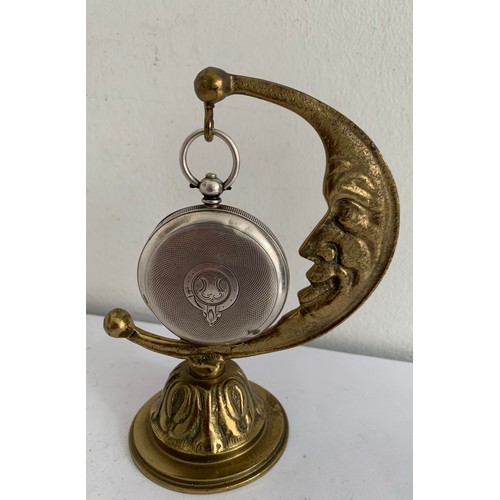 125 - Antique Watch Stand In Thé Shape Of A Half Moon
(Watch not included)
13 cms h