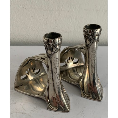 128 - Vintage Pair Of WMF Pewter Candlesticks
8 x 4.5 x 8.5 cms h