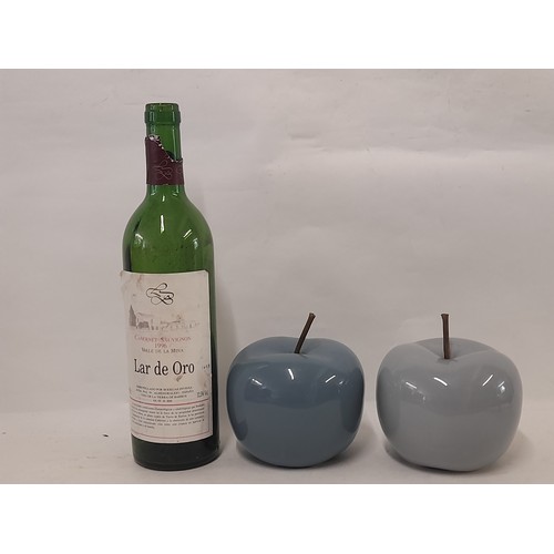 319 - 2 x Ceramic Shop Display  Apples, 12cm high