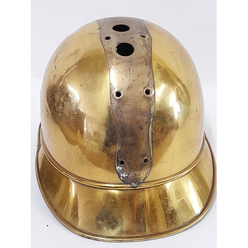 321 - Brass French Fire Brigade Helmet Shell