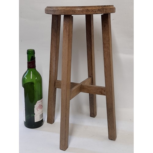 333 - Vintage Four Legged Stool 46cm high