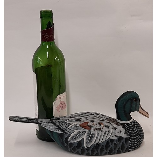 353 - Painted wood Decorative Decoy Duck, 32cm long