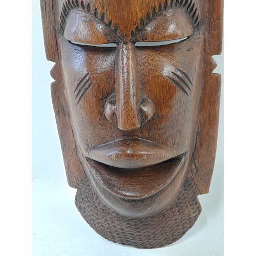 357 - Decorative Tribal Mask for wall hanging, 46cm high