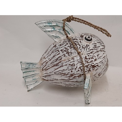 374 - Decorative Coconut fish 25cm high x 27cm long