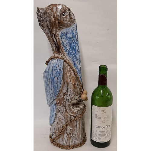 377 - Decorative Wood Carved Pelican, 51cm high