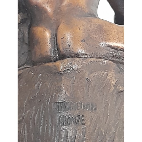 389 - Bronzed Figure of 'The Kiss', 14cm high