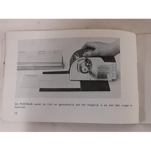 395 - Vintage Continental Postal Franking Machine in case and with instruction book, made in W. Germany