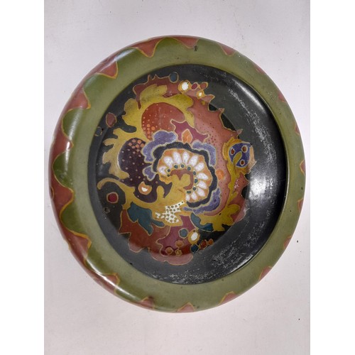 405 - Decorative Continental Pottery  Bowl, 25cm diameter