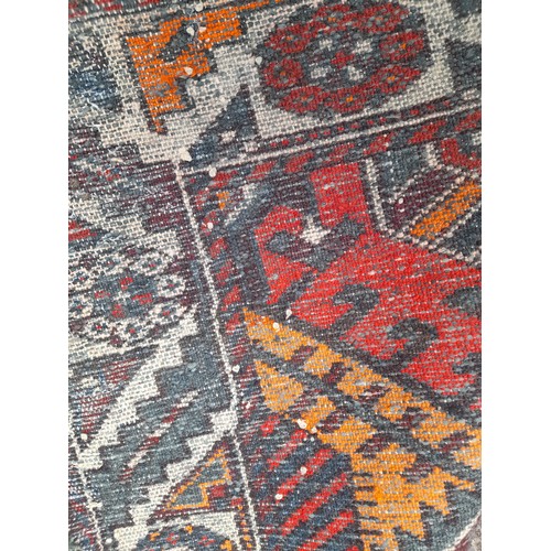 85 - Brown, Orange, Red Hand Knotted Rug, 200cm x 135cm