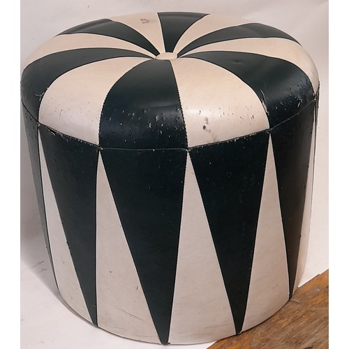 438 - Vintage Pouffe 36cm x 38cm