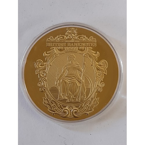 439 - 24 carat Gold plated proof 10 shilling note commemorative coin