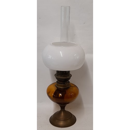 467 - Three Vintage  Oil Lamps, Tallest 61cm ,smallest 24cm