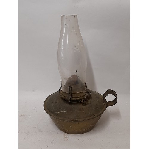 467 - Three Vintage  Oil Lamps, Tallest 61cm ,smallest 24cm