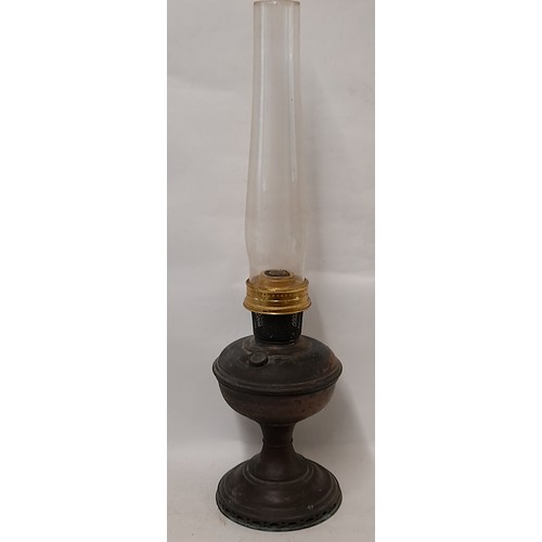 467 - Three Vintage  Oil Lamps, Tallest 61cm ,smallest 24cm