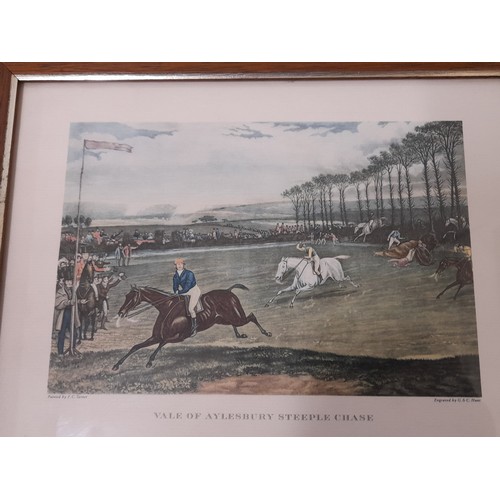 469 - 4 x Framed and Glazed 'Vale of Aylesbury Steeple Chase' Prints, 26cm x 20cm