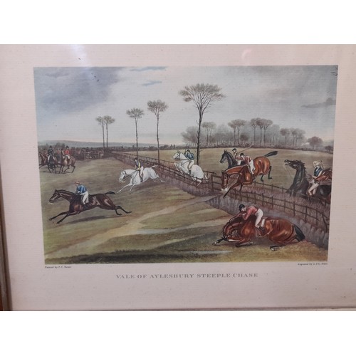 469 - 4 x Framed and Glazed 'Vale of Aylesbury Steeple Chase' Prints, 26cm x 20cm