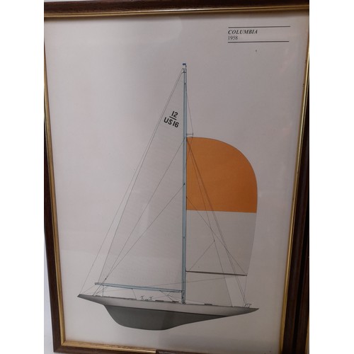 473 - 5 x Framed and Glazed Prints of sailing Boats, 25cm x 35cm
(one glass cracked)