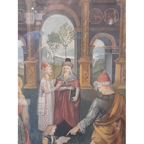 481 - Lithograph of St Catherine of Alexandria pleading before her Judges (the Borgia Apartment in the Vat... 