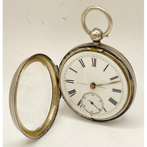 464 - H.E. Peck London Hallmarked Silver Pocket Watch. Weight 4.881 Oz